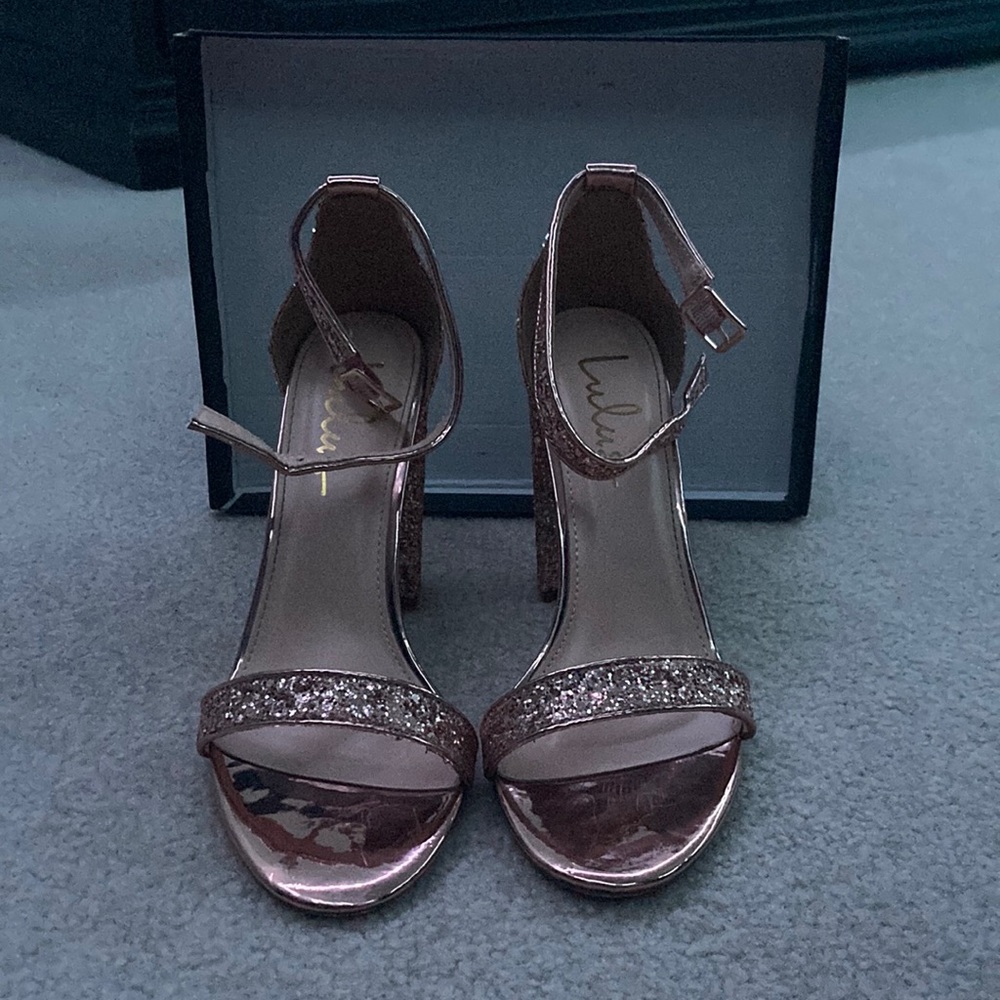 4 inch rose gold heels